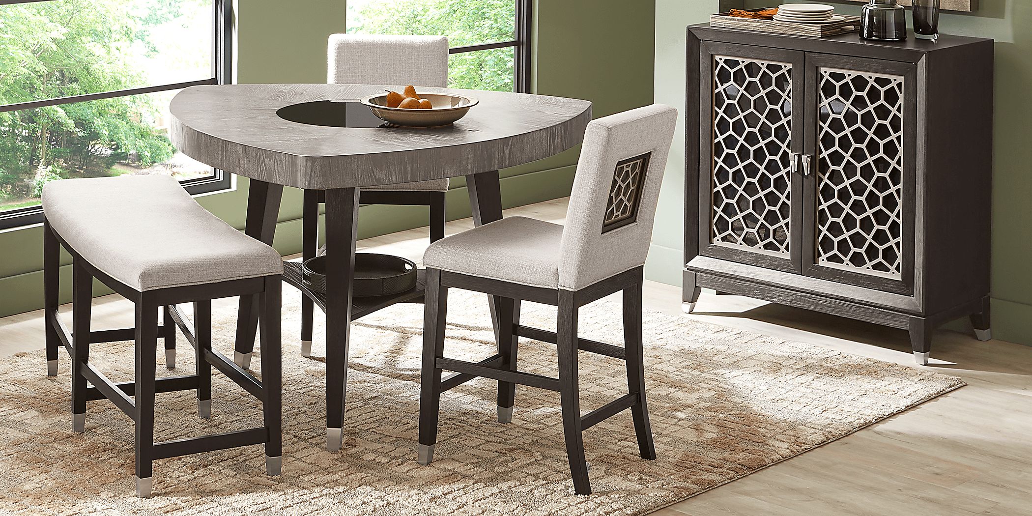 Counter height dining room deals set with bench