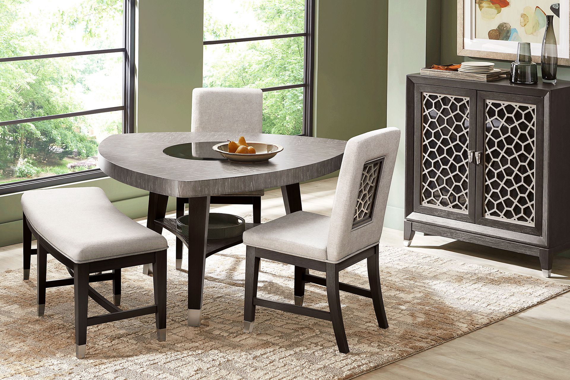 Rosalie Espresso 4 Pc Dining Room - Image 1