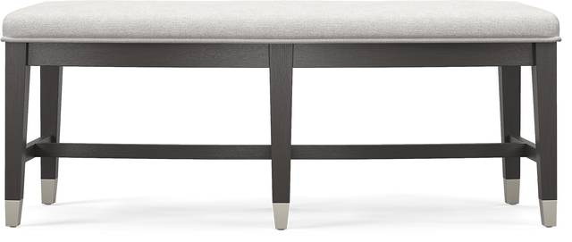 Rosalie Espresso Upholstered Bench - Thumbnail - Image 2