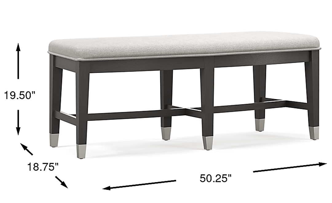 Rosalie Espresso Upholstered Bench