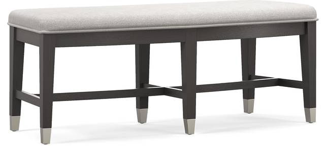 Rosalie Espresso Upholstered Bench - Thumbnail - Image 1