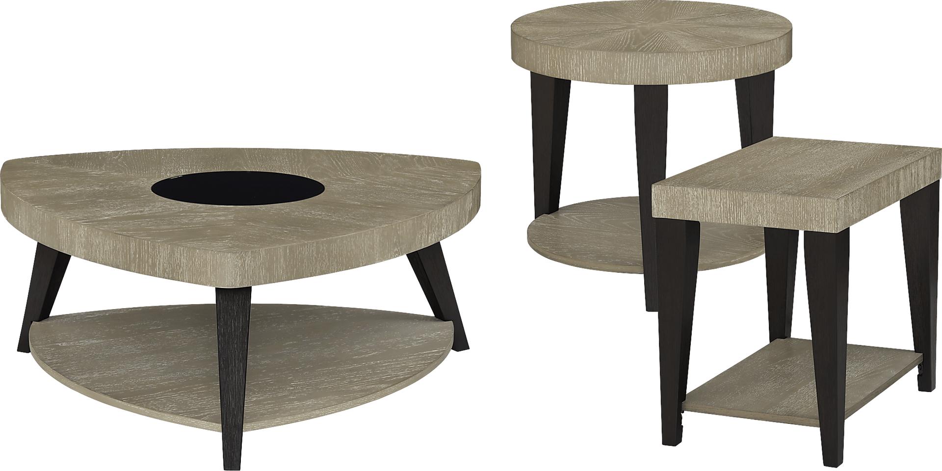 Rosalie Gray 3 Pc Table Set