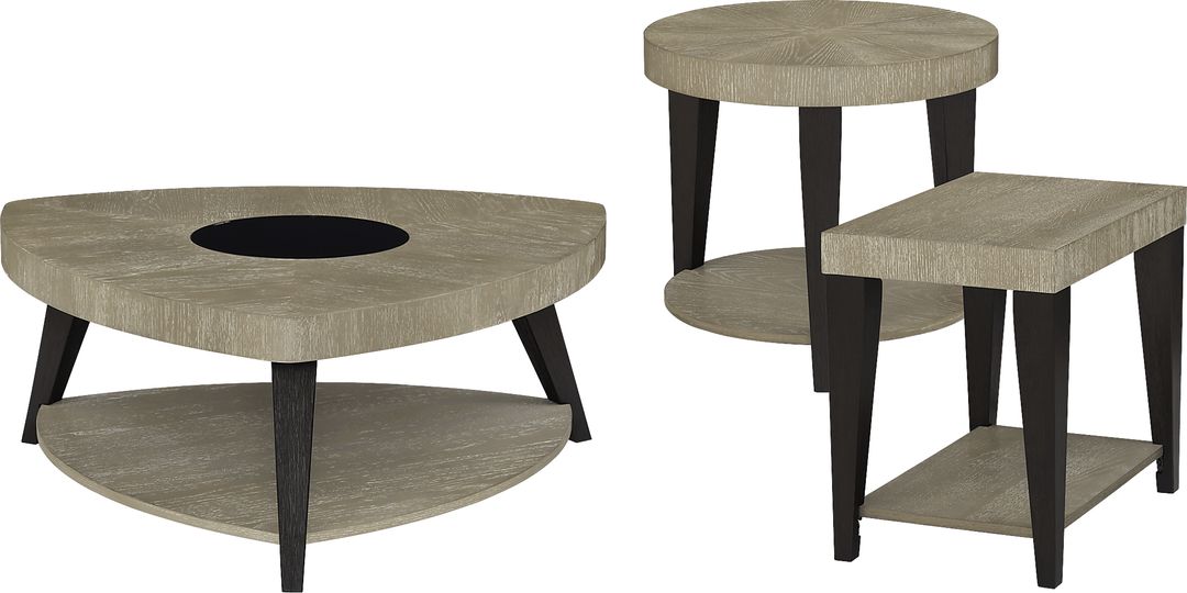 Rosalie Gray 3 Pc Table Set