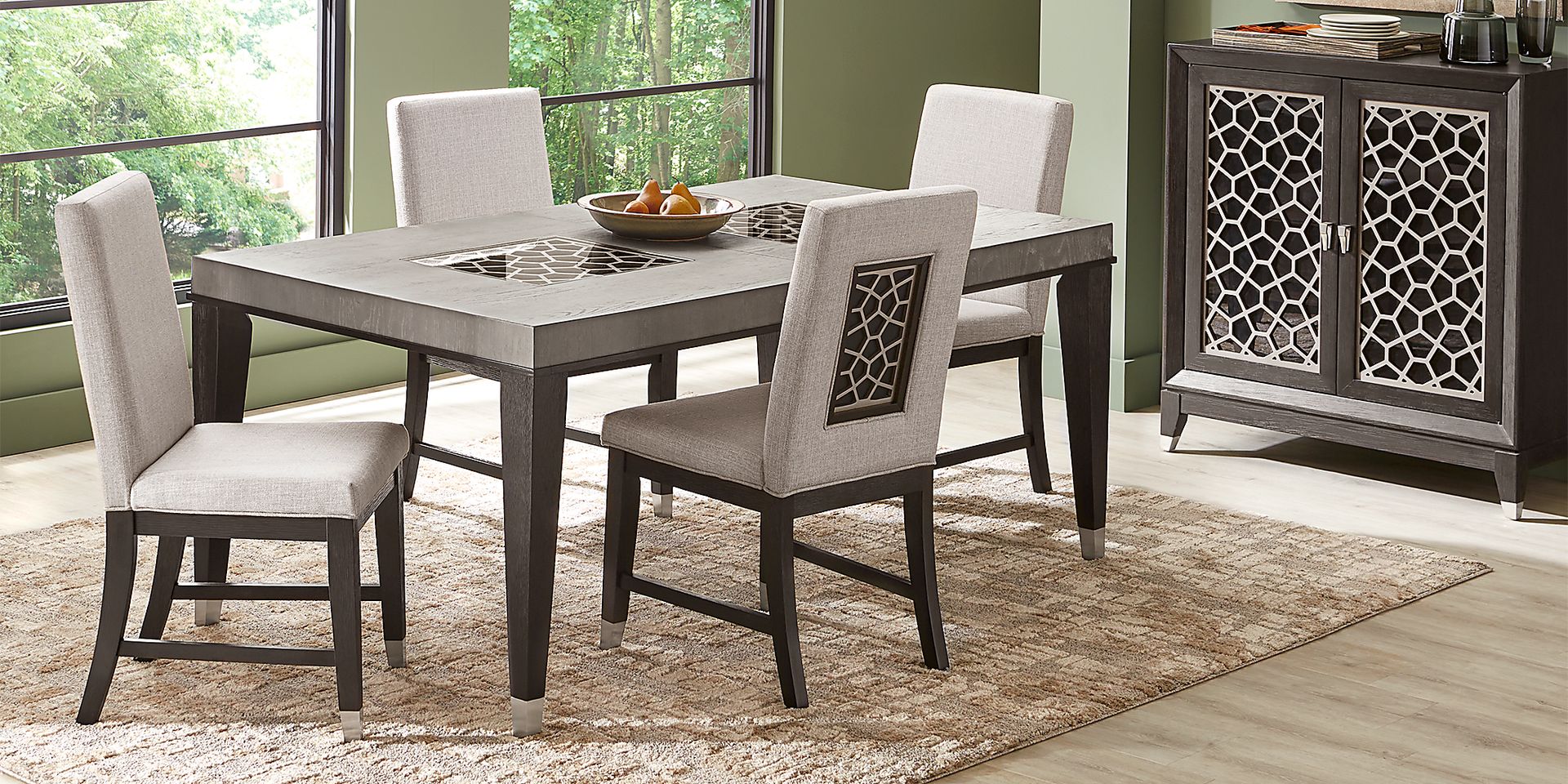 Rosalie Beige Upholstered Side Chair - Image 2