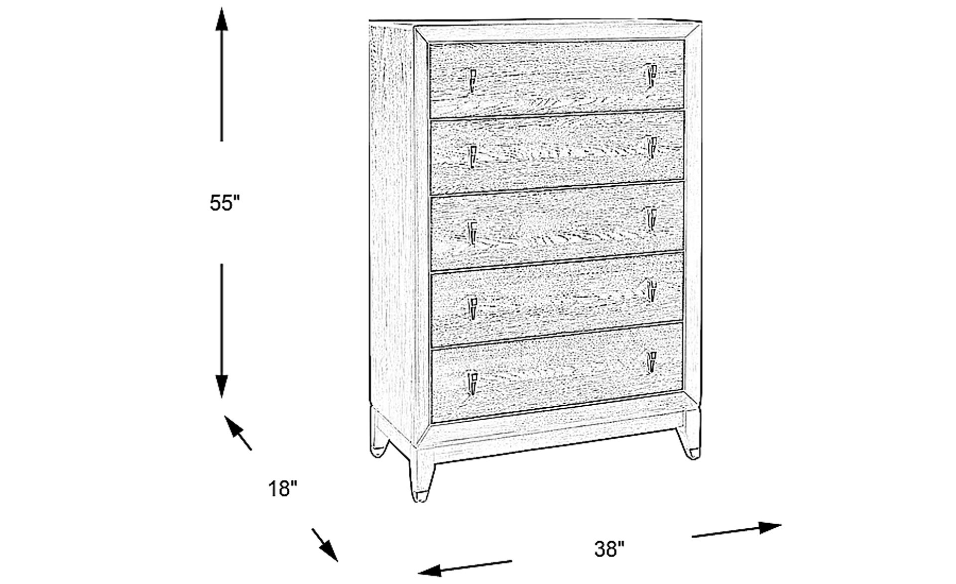Dimension Image. Please refer to the Dimension Tab on this page for dimension details.