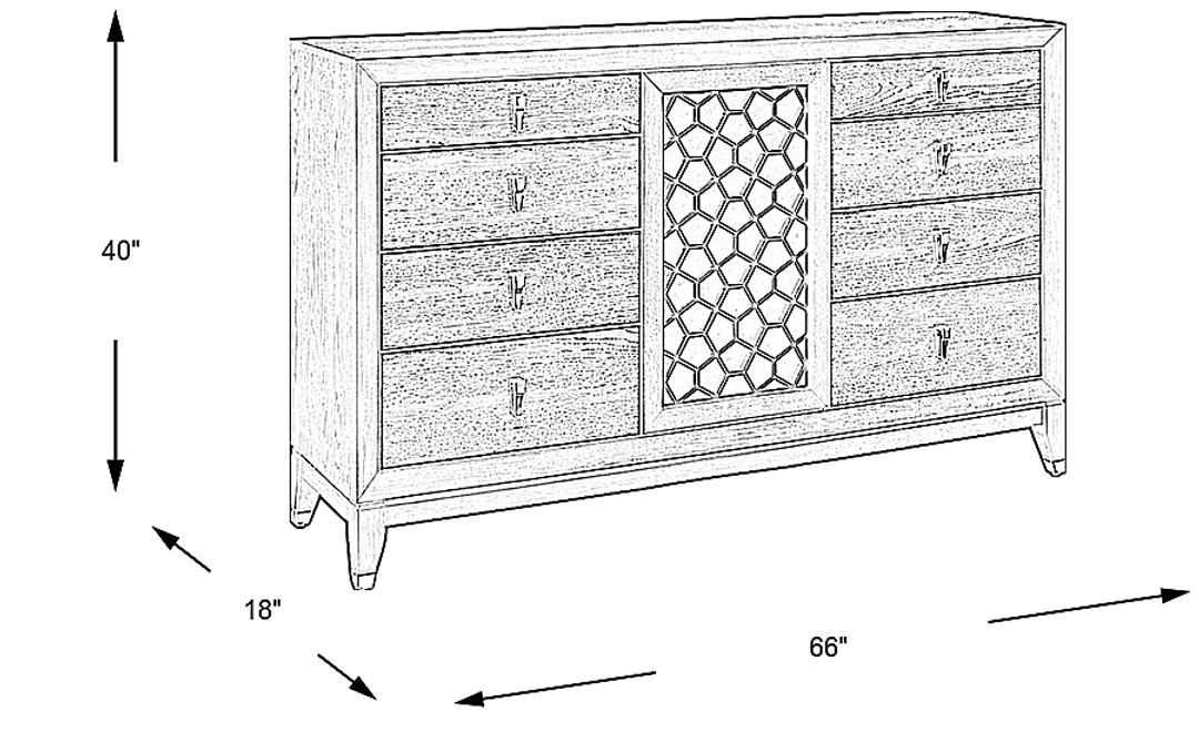 Rosalie Gray and Black Dresser