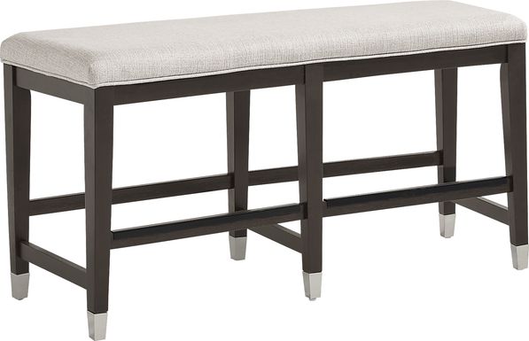 Rosalie Gray Upholstered Counter Height Bench