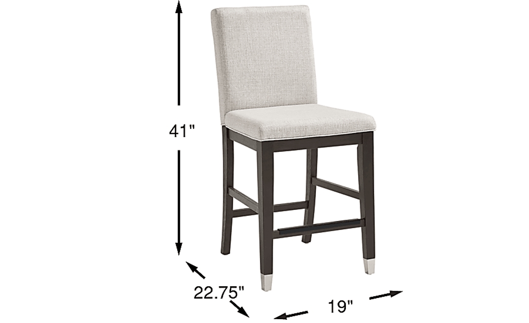 Rosalie Gray Upholstered Counter Height Stool