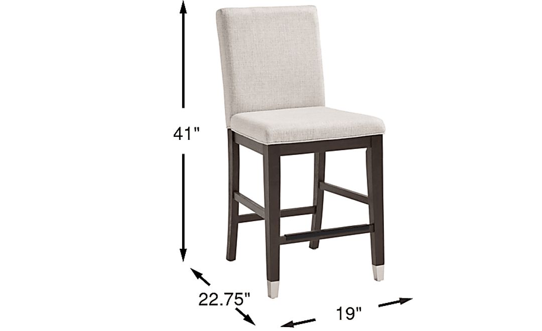 Rosalie Gray Upholstered Counter Height Stool