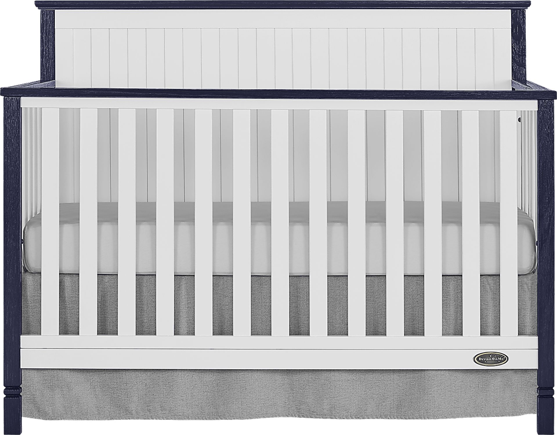 Rosamund White-Navy Convertible Crib - Image 3