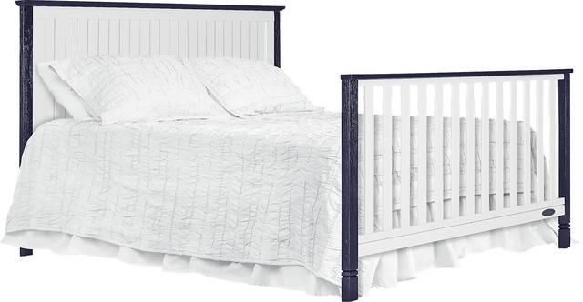 Rosamund White-Navy Convertible Crib - Thumbnail - Image 6