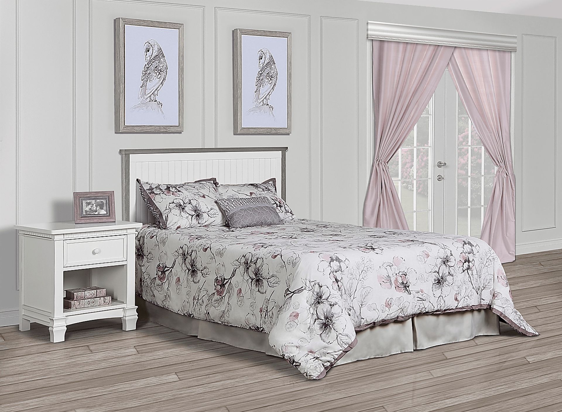 Rosamund White-Silver Convertible Crib - Image 2