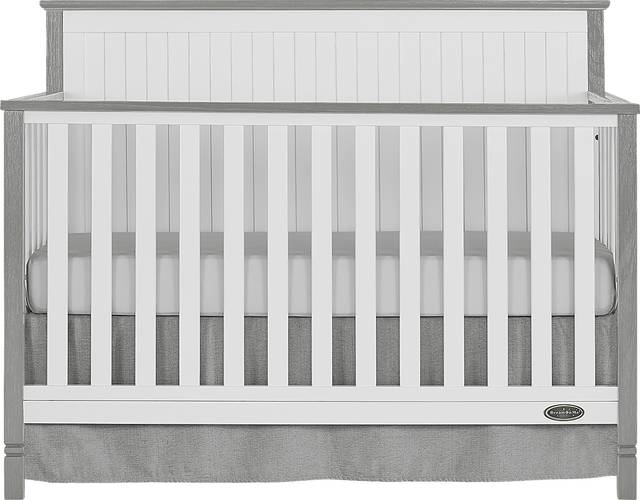Rosamund White-Silver Convertible Crib - Thumbnail - Image 3