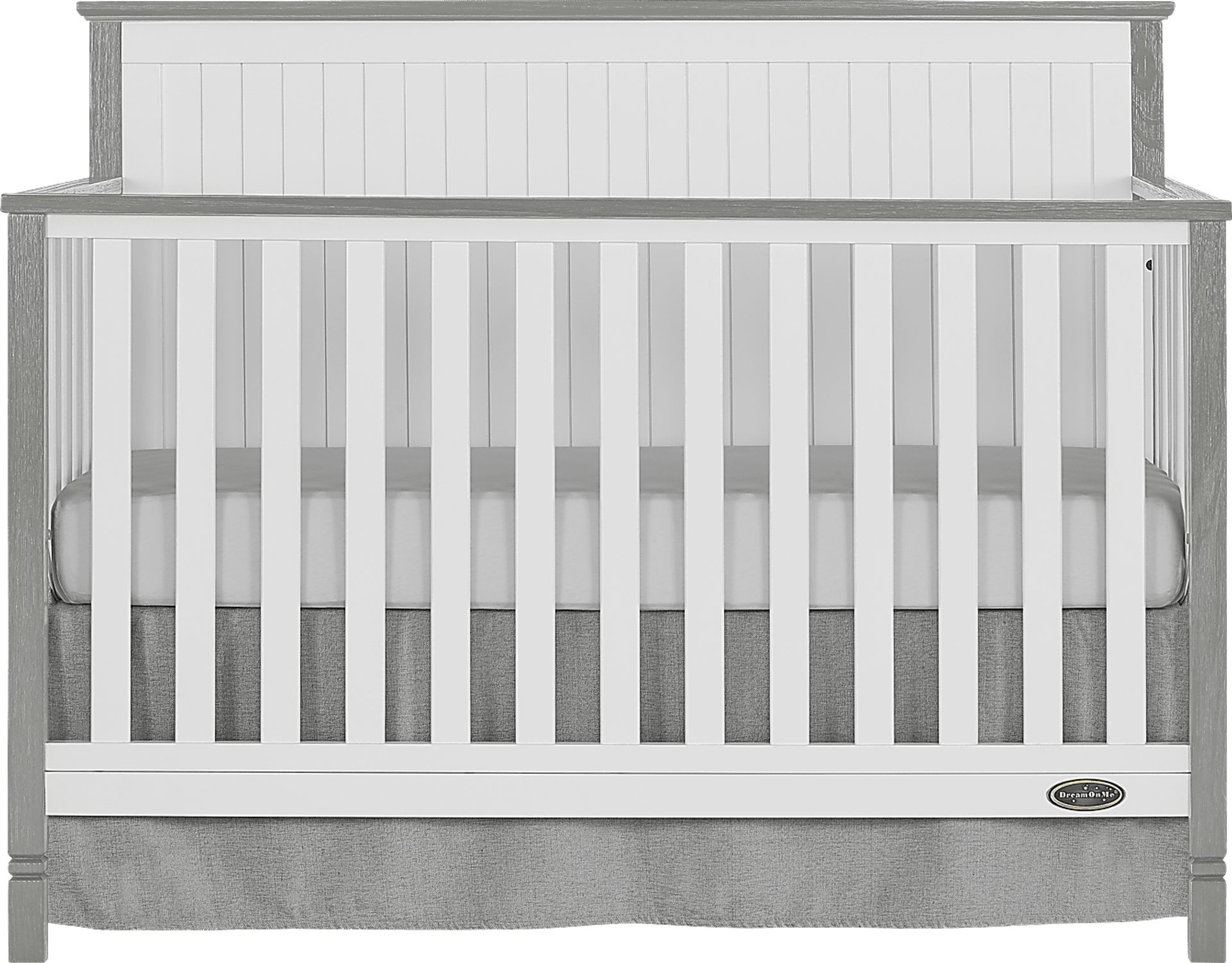 Rosamund White-Silver Convertible Crib - Image 3