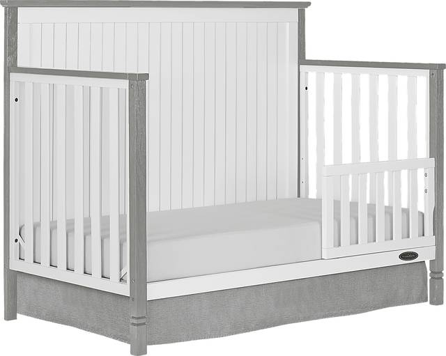 Rosamund White-Silver Convertible Crib - Thumbnail - Image 4