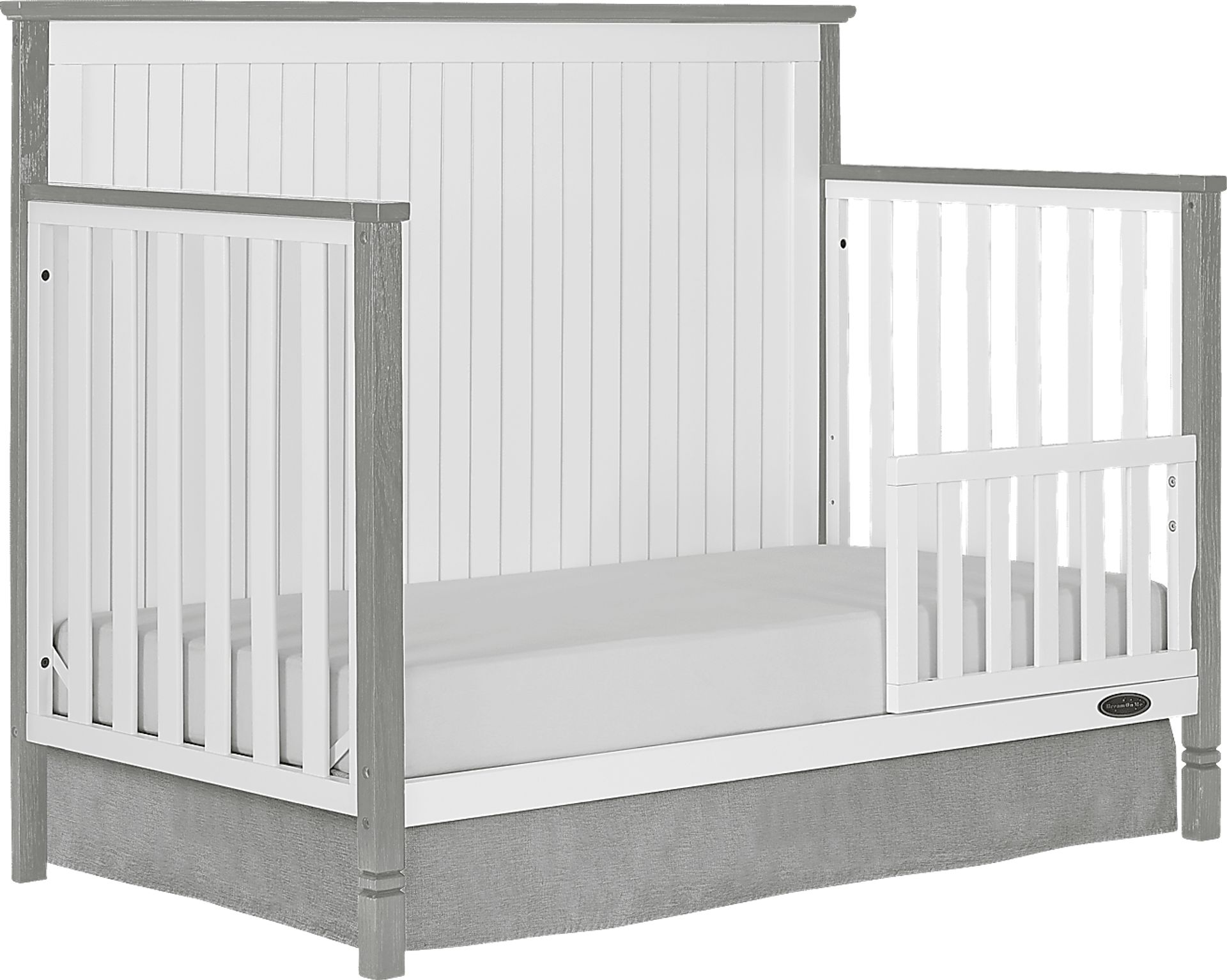 Rosamund White-Silver Convertible Crib - Image 4