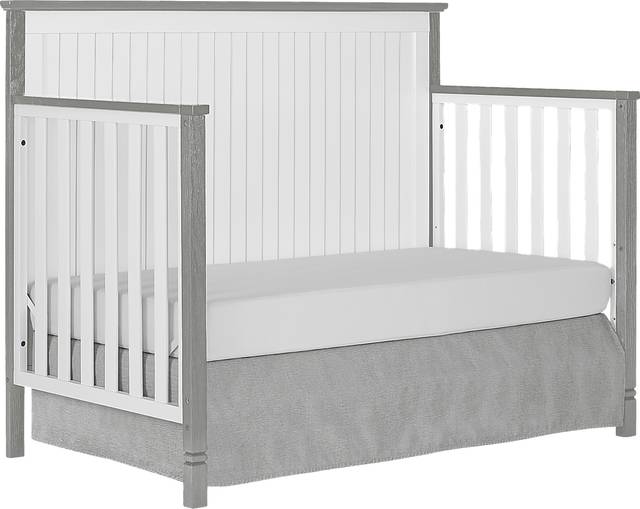 Rosamund White-Silver Convertible Crib - Thumbnail - Image 5