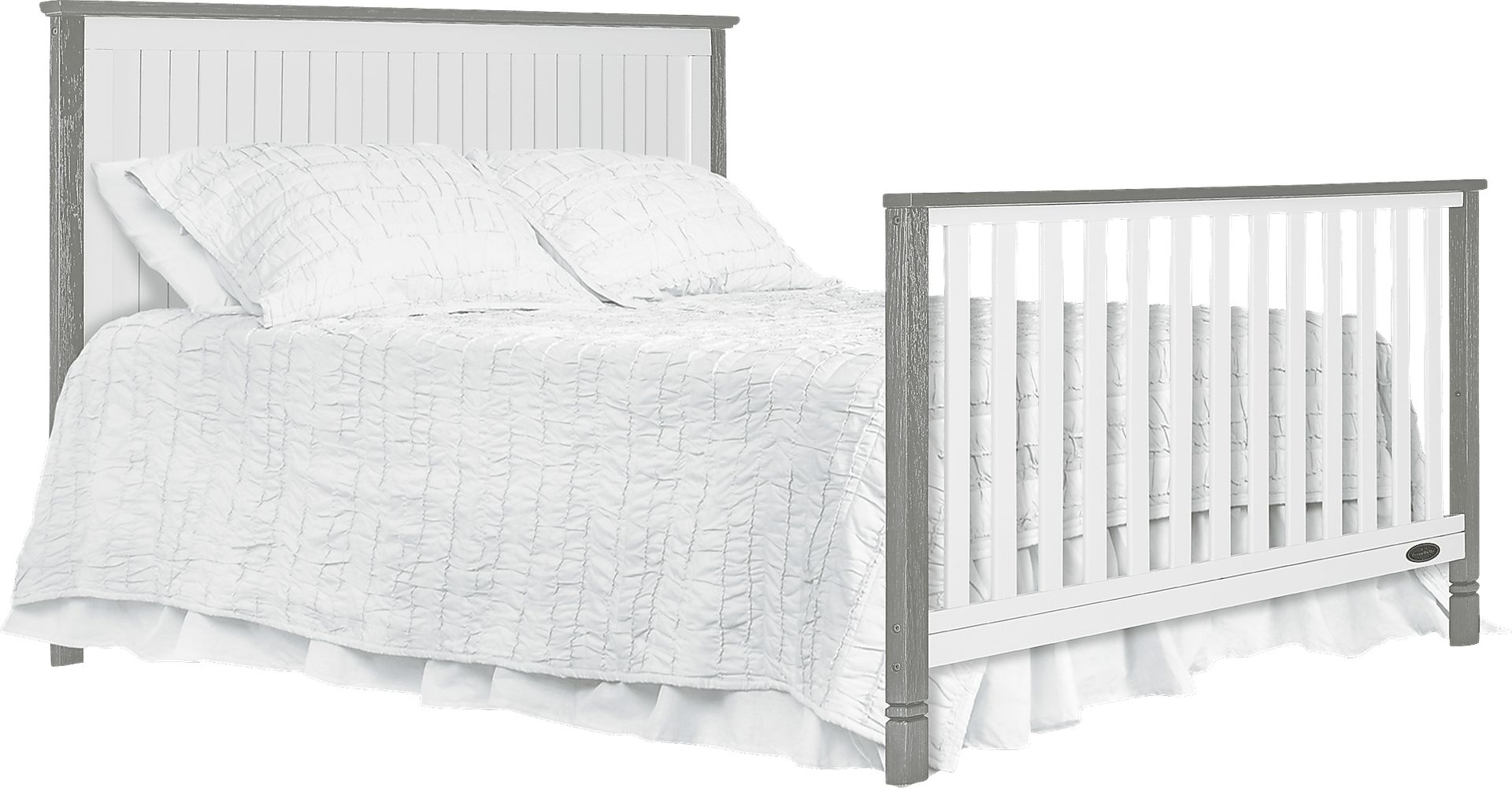 Rosamund White-Silver Convertible Crib - Image 6