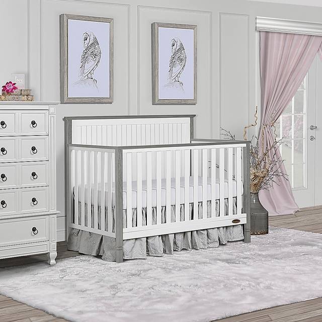 Rosamund White-Silver Convertible Crib - Thumbnail - Image 8