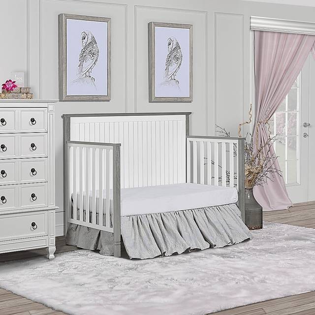 Rosamund White-Silver Convertible Crib - Thumbnail - Image 10
