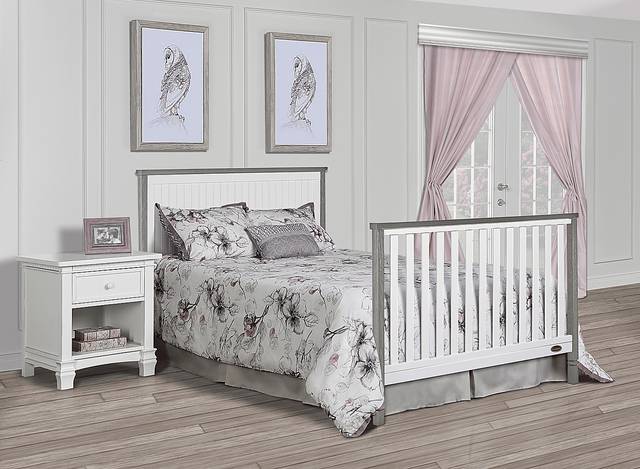 Rosamund White-Silver Convertible Crib - Thumbnail - Image 11