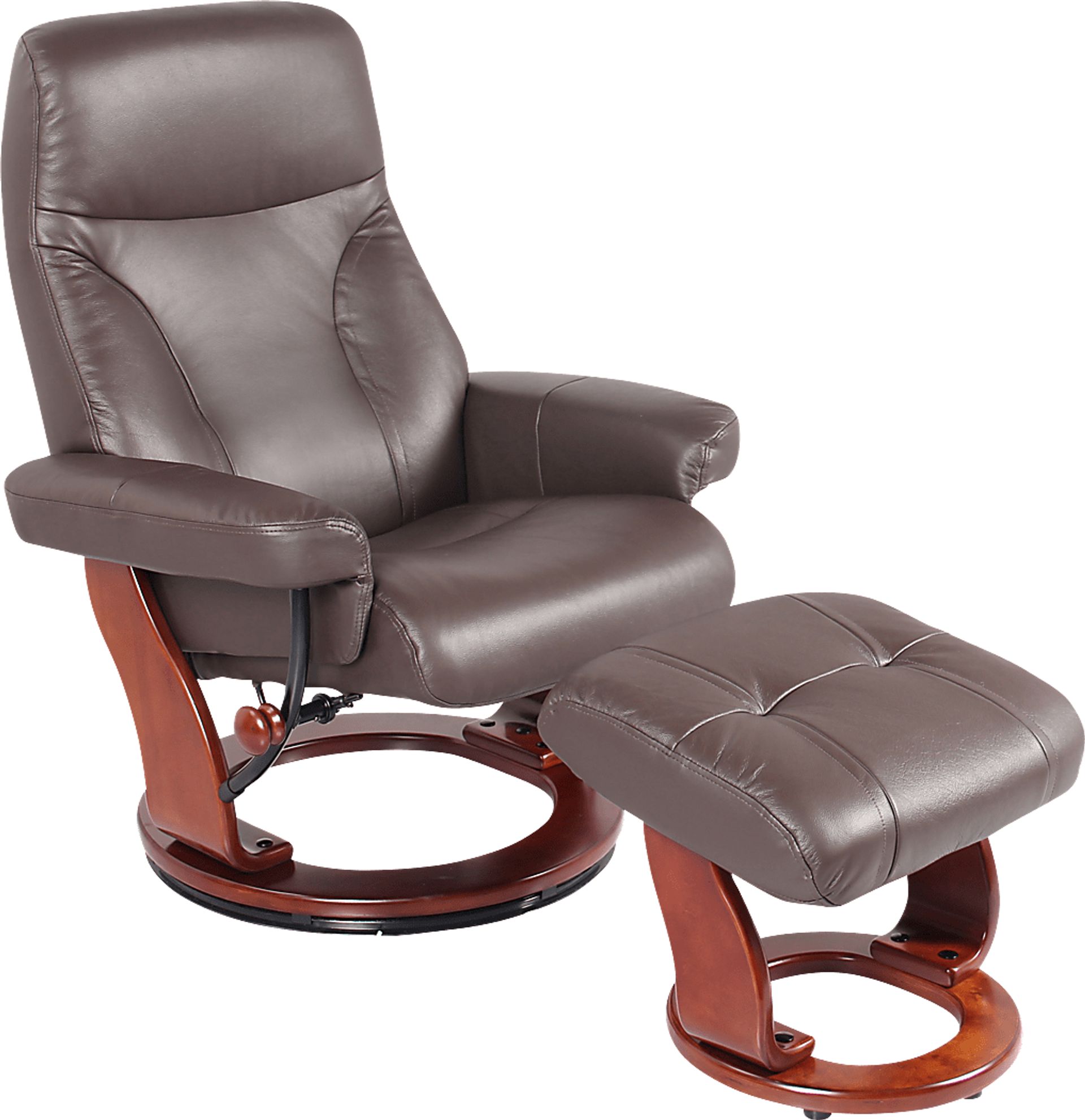 Rosaria Brown Recliner & Ottoman - Image 1