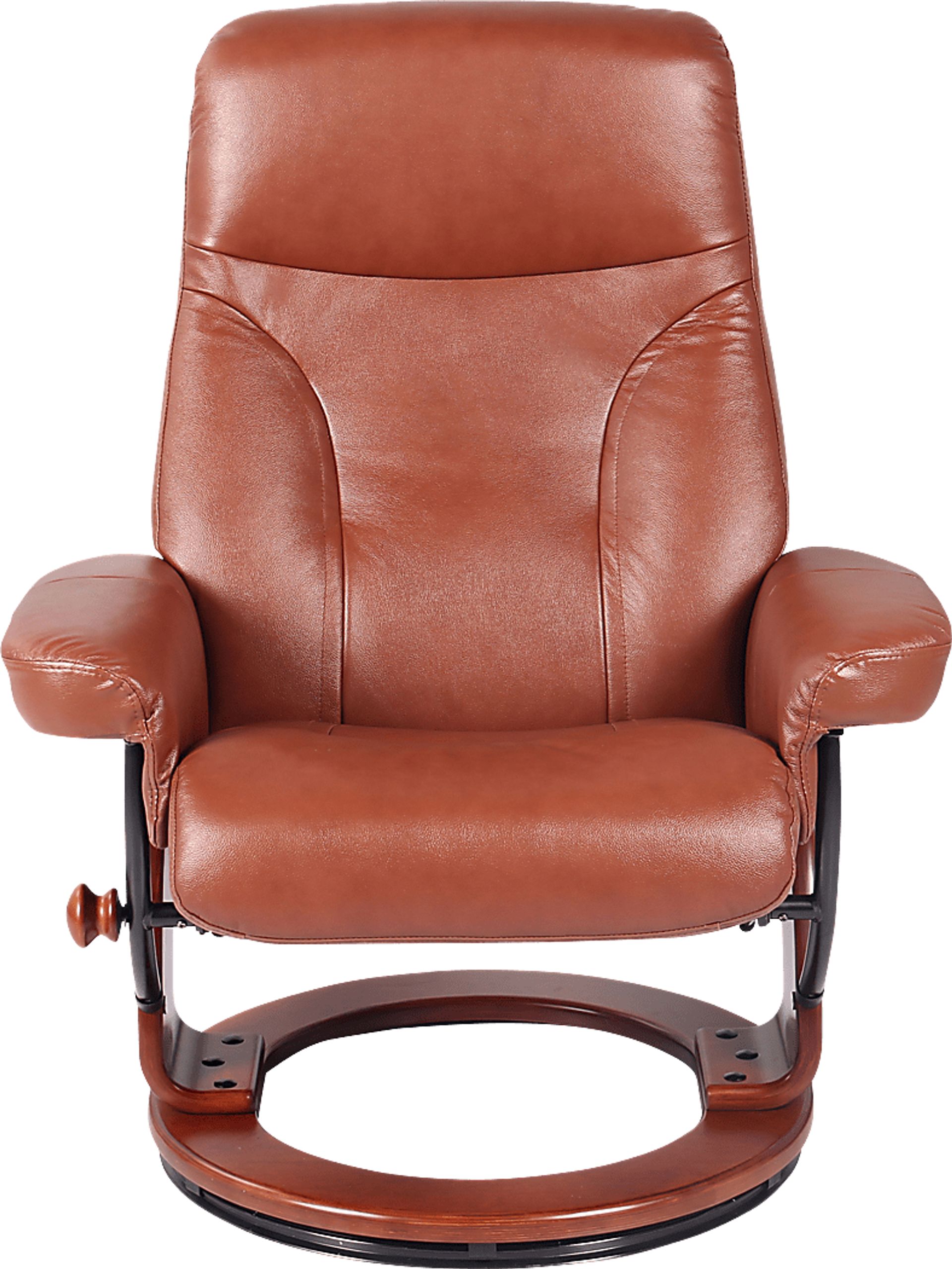 Rosaria Cognac Recliner & Ottoman - Image 2