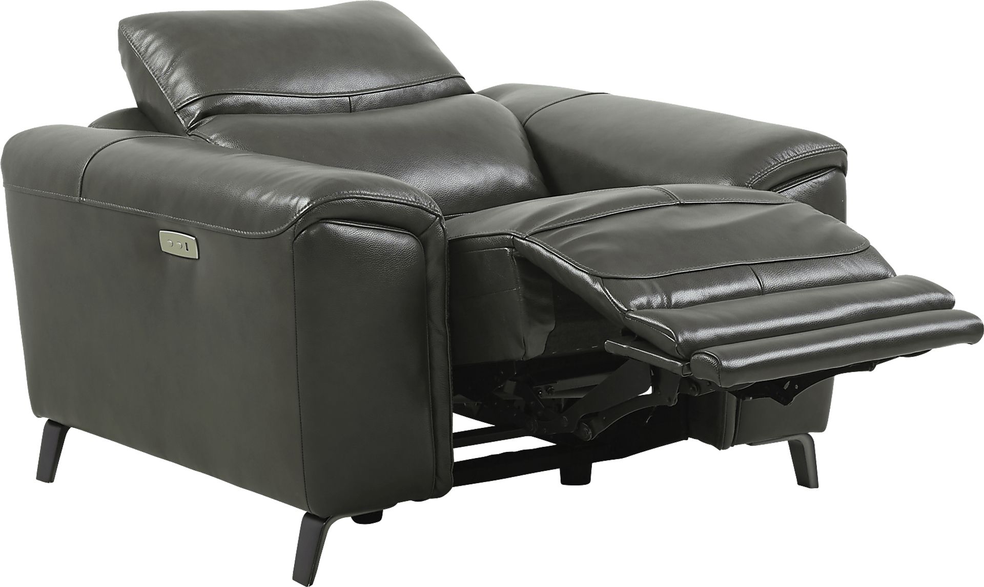 Rosato Gray Leather 3 Pc Power Reclining Living Room - Image 9