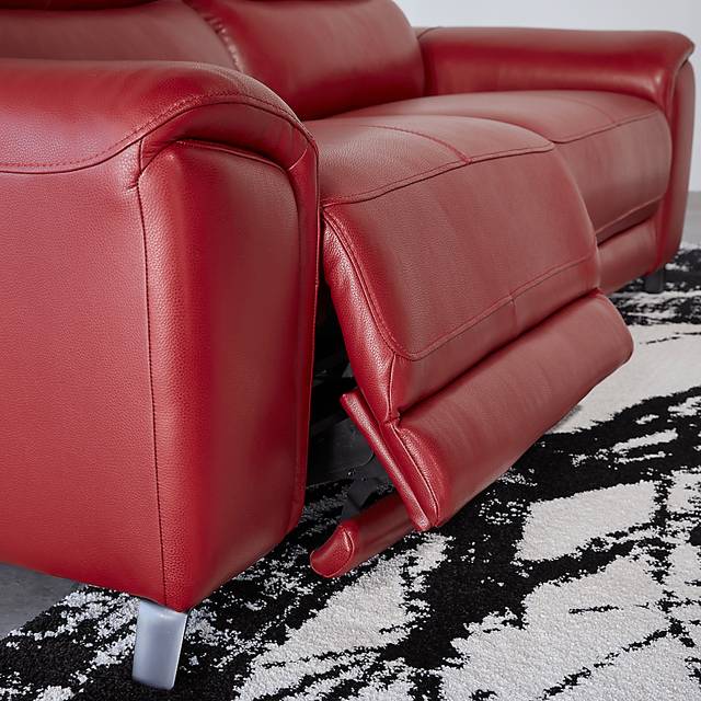 Rosato Red Leather 2 Pc Power Reclining Living Room - Thumbnail - Image 9