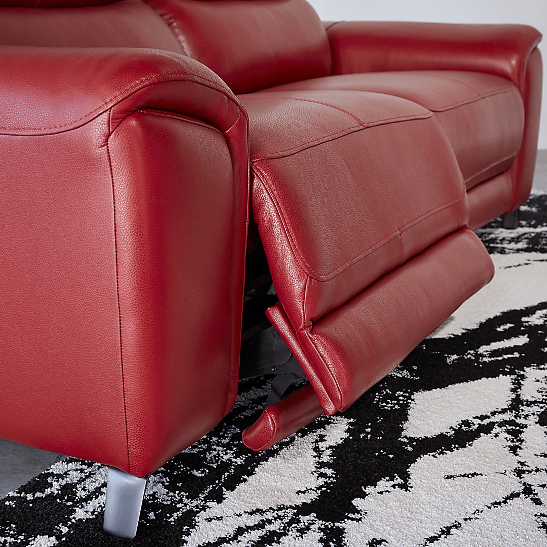 Rosato Red Leather 5 Pc Power Reclining Living Room - Image 9