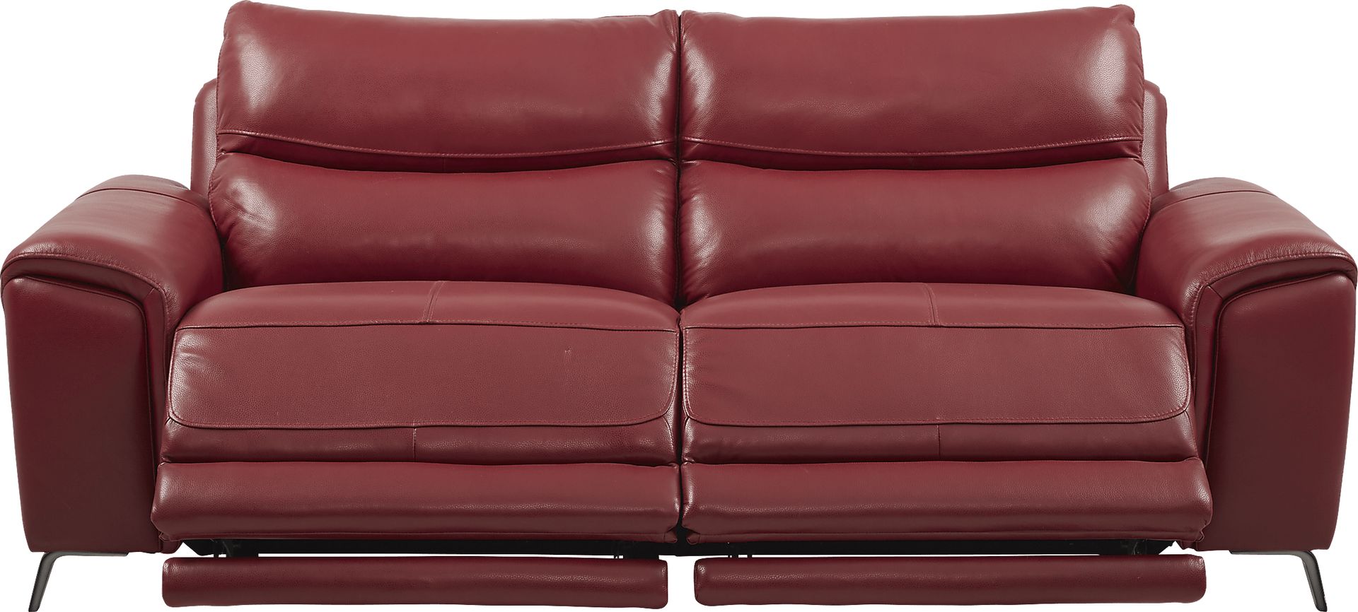 Rosato Red Leather Power Reclining Sofa - Image 2