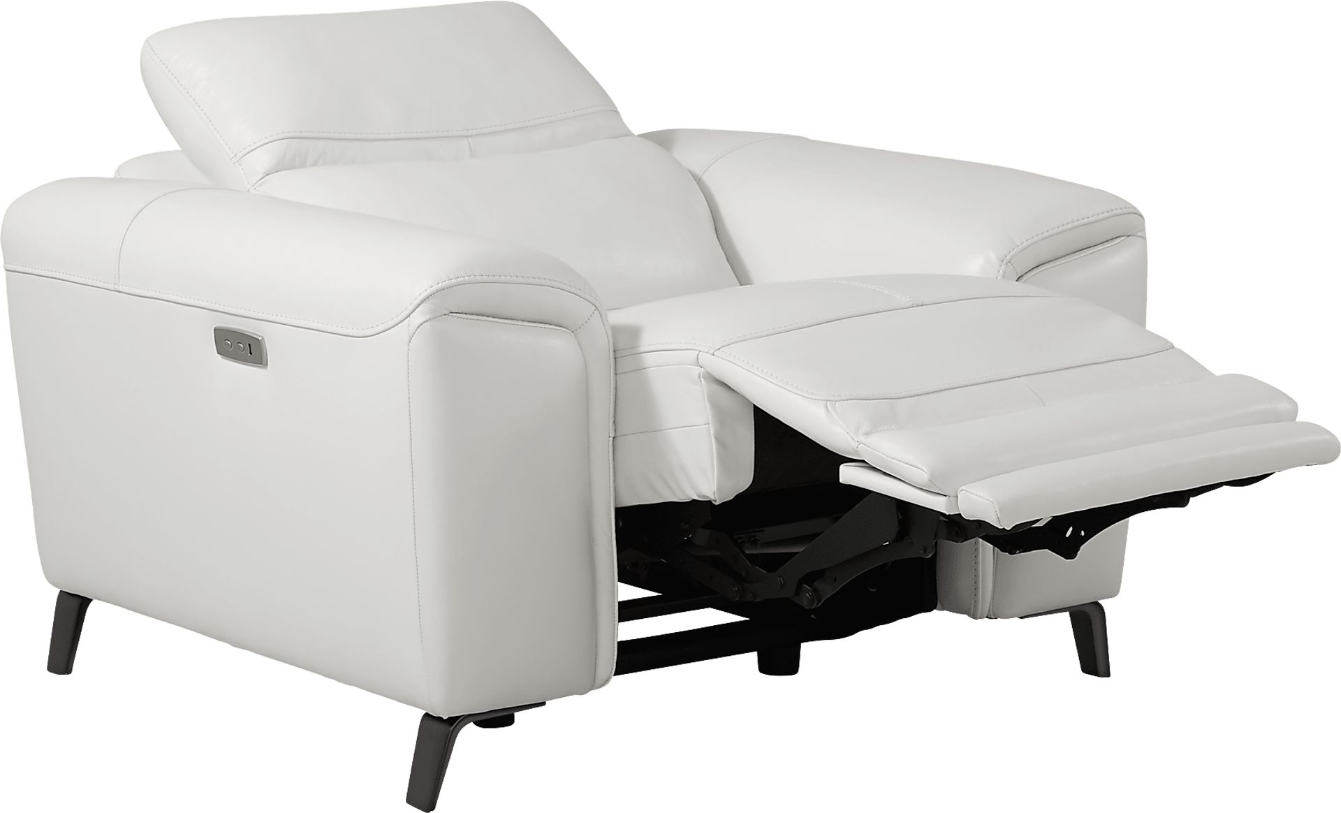 Rosato White Leather Power Recliner - Image 3