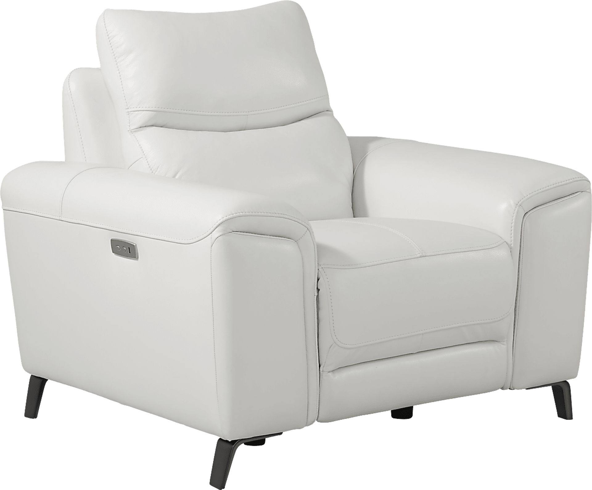 Rosato White Leather Power Recliner - Image 1