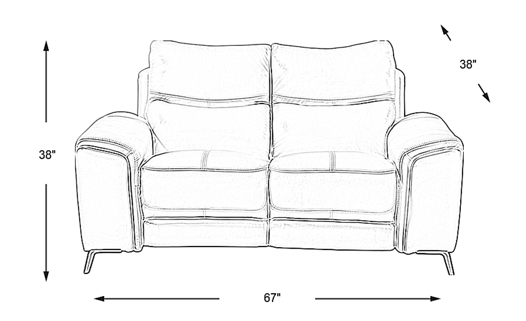 Rosato Leather Power Reclining Loveseat