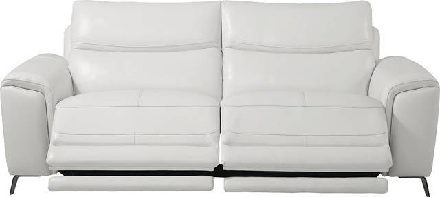 Rosato White Leather Power Reclining Sofa - Thumbnail - Image 3