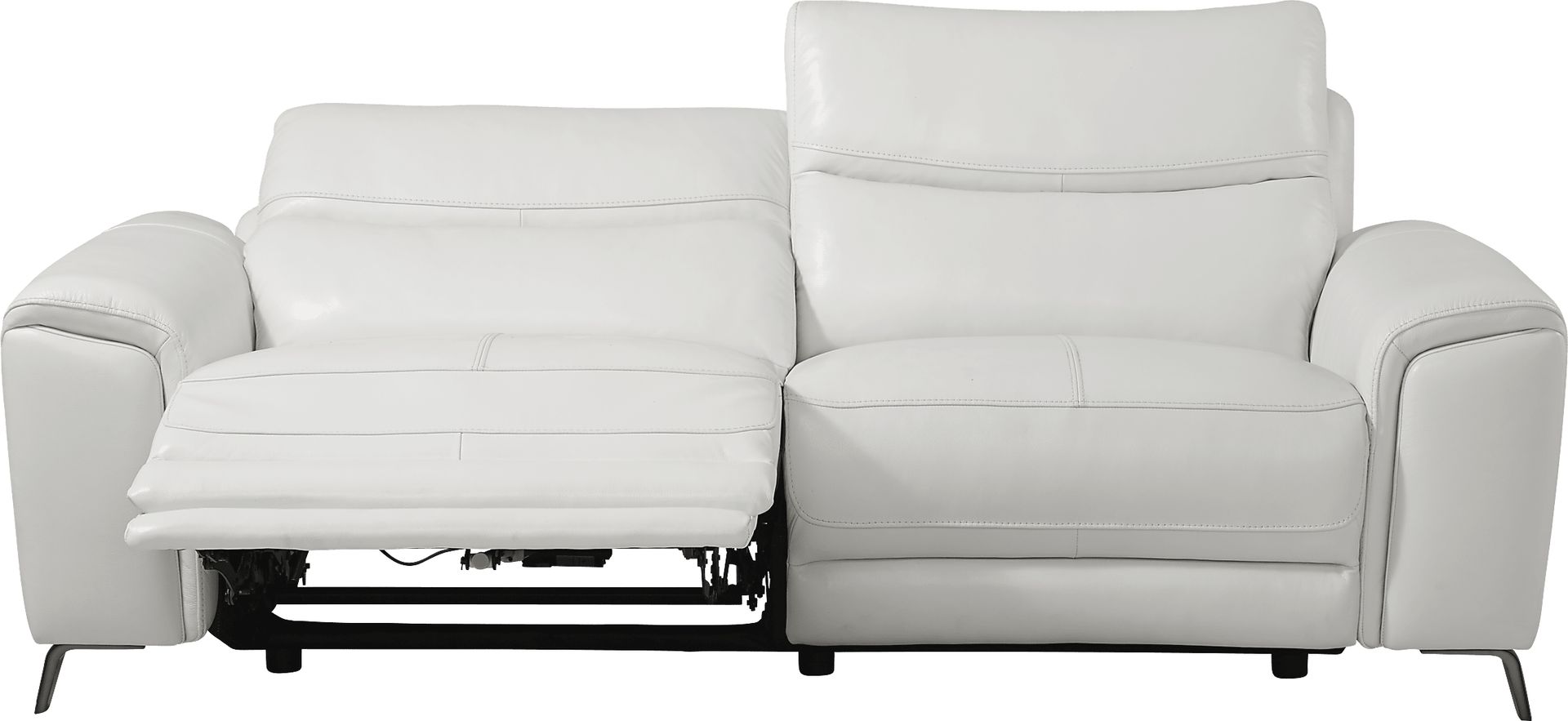 Rosato White Leather 2 Pc Power Reclining Living Room - Image 4
