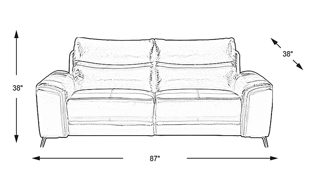Rosato White Leather Power Reclining Sofa