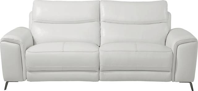 Rosato White Leather Power Reclining Sofa - Thumbnail - Image 1