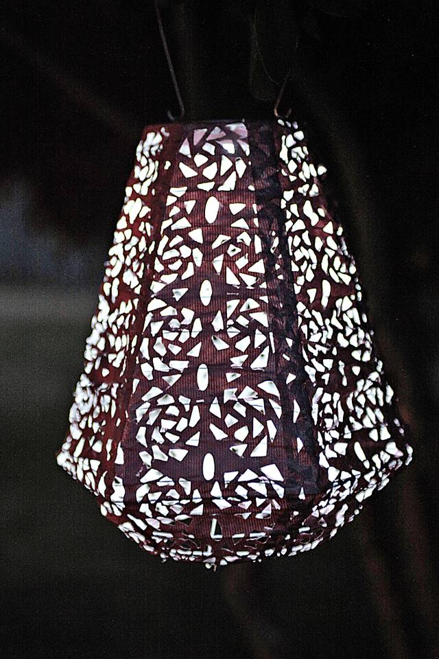 Rose Lace Purple Outdoor Solar Lantern - Thumbnail - Image 7