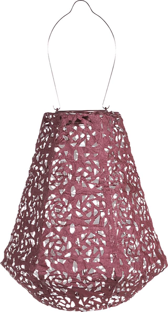 Rose Lace Purple Outdoor Solar Lantern - Thumbnail - Image 1
