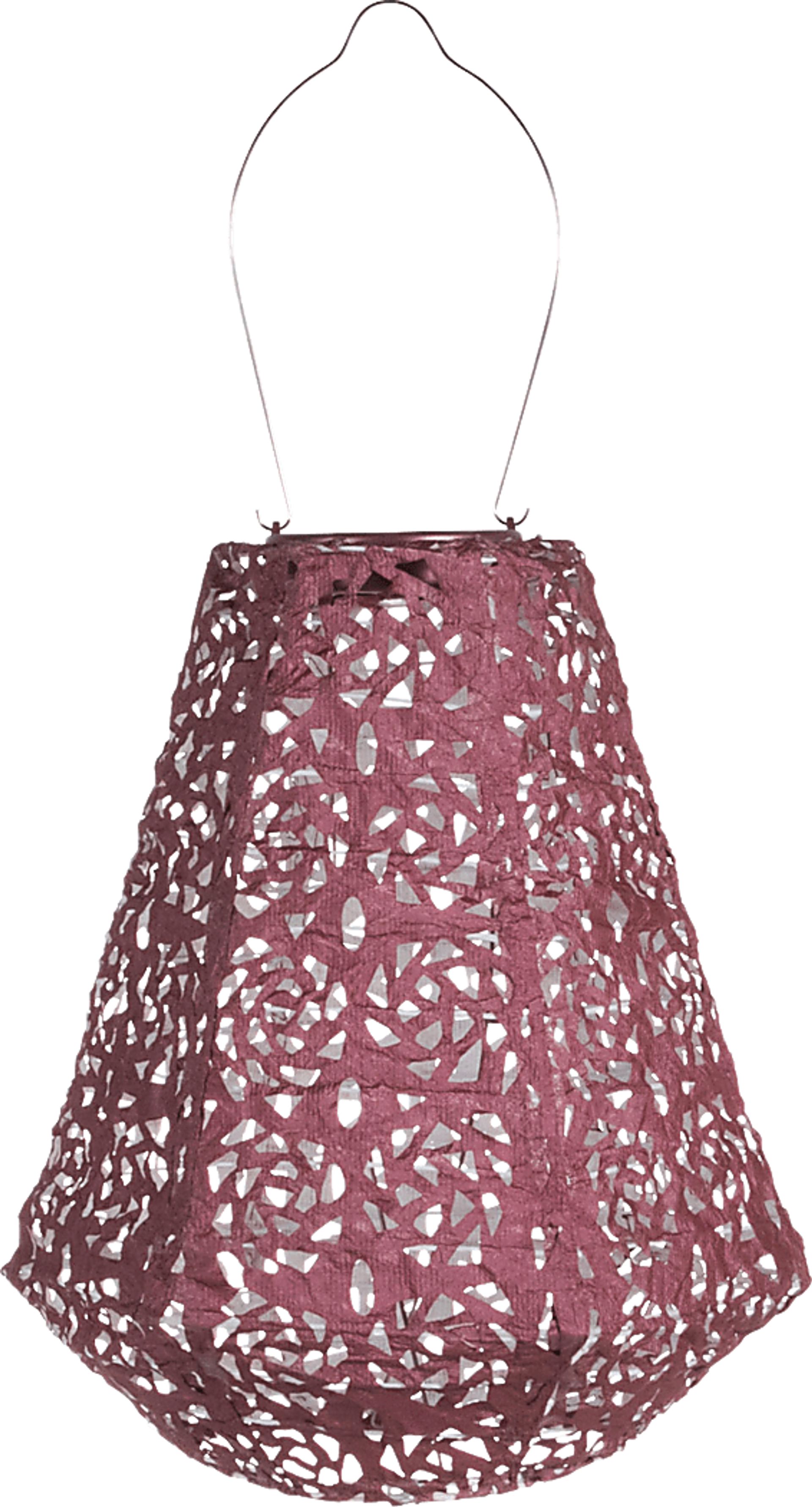 Rose Lace Purple Outdoor Solar Lantern - Image 1
