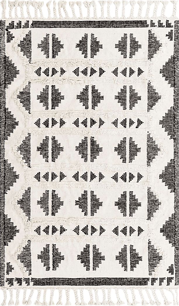Rosea Black 5'1 x 8' Rug