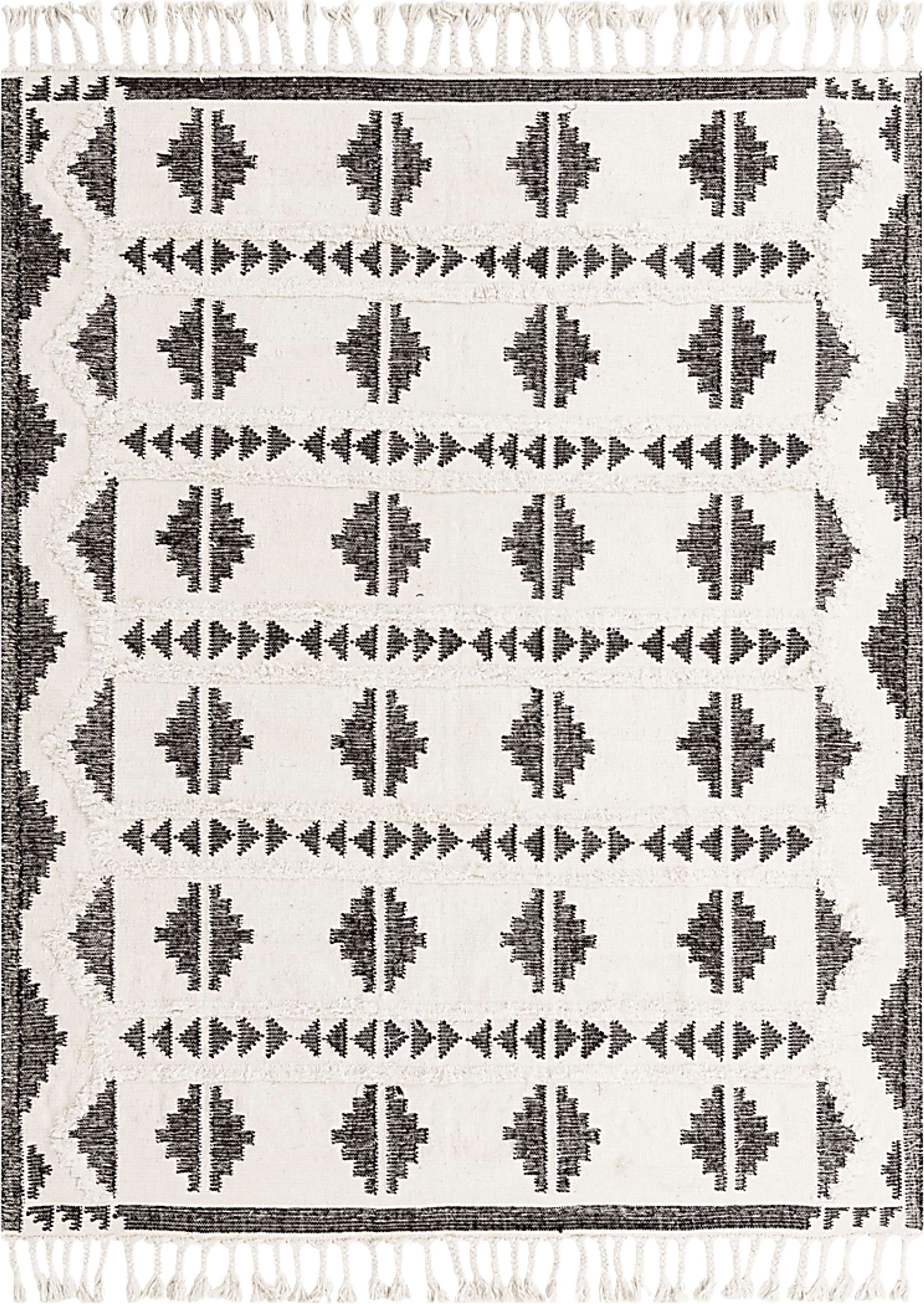 Rosea Black 8' x 10' Rug - Image 1