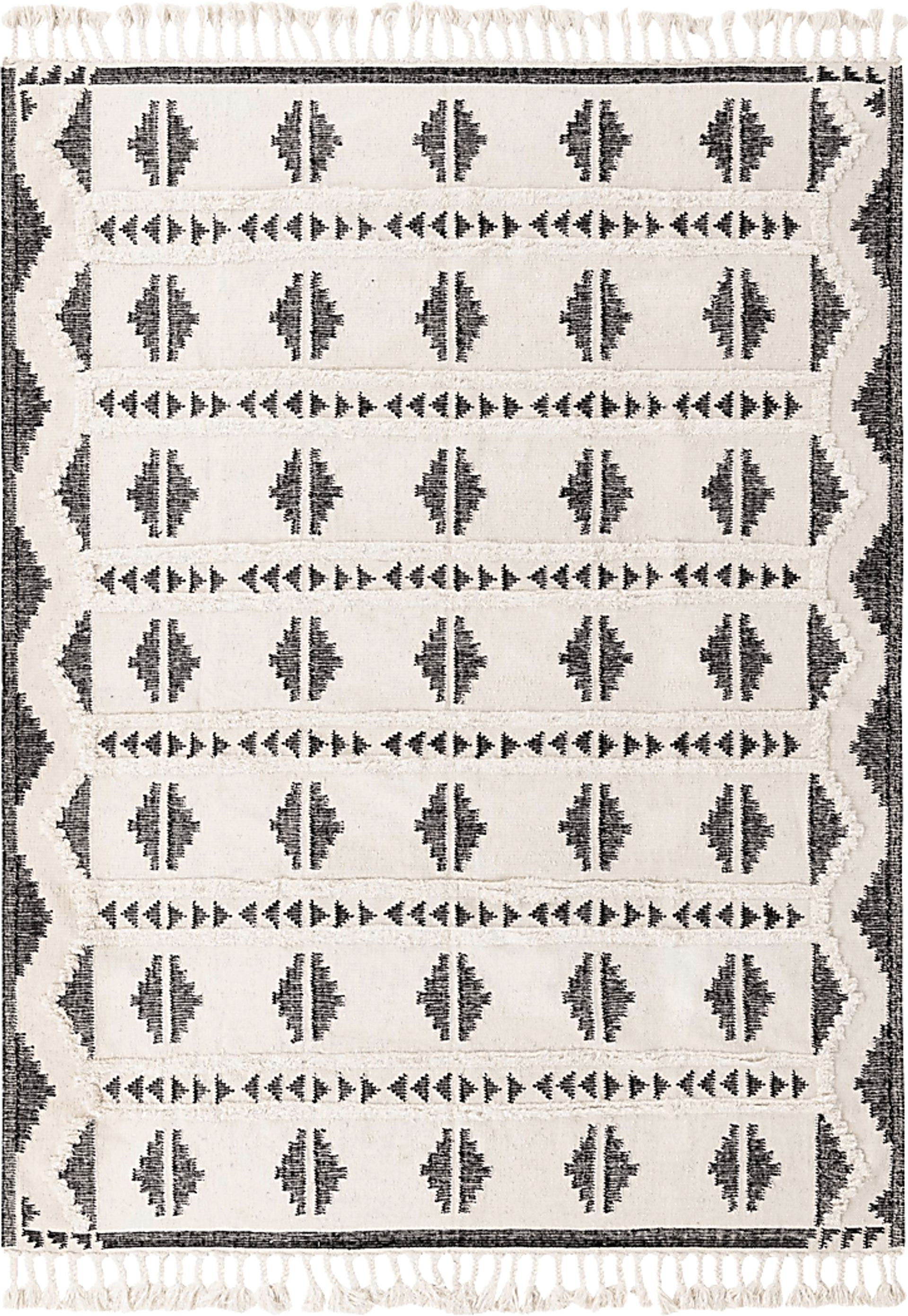 Rosea Black 9' x 12' Rug - Image 1
