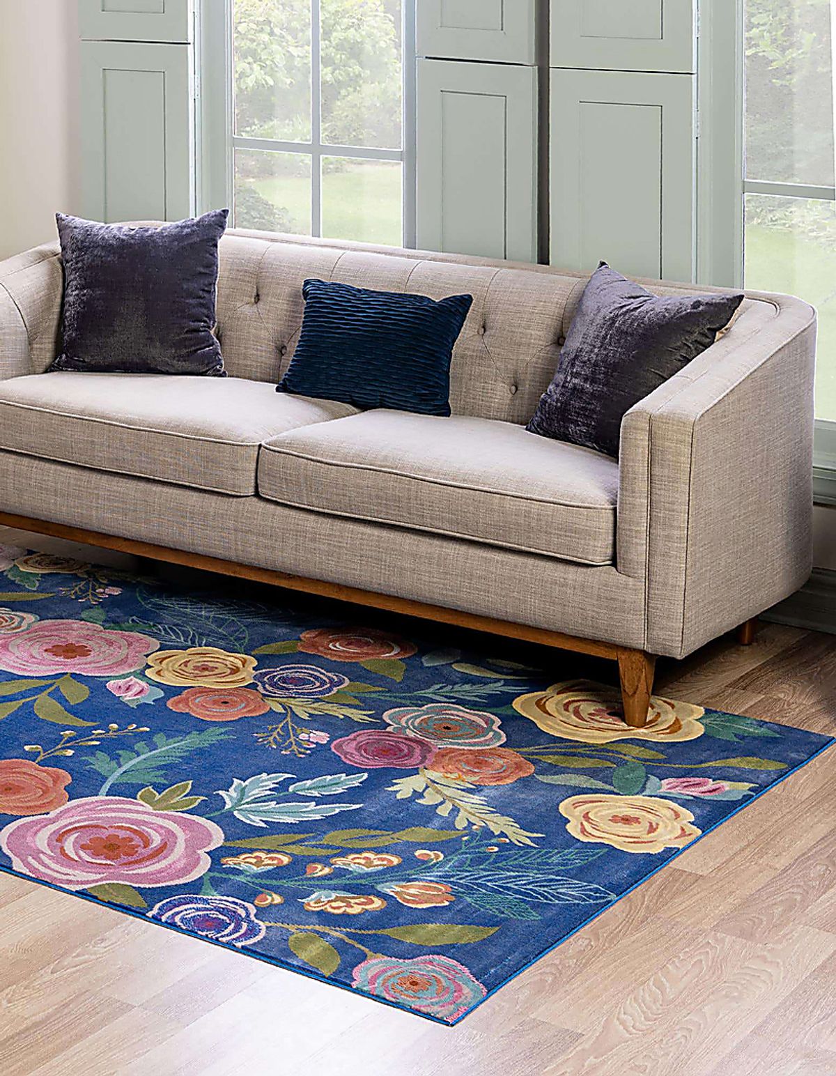 Rosebud Blue,Green,Pink Rugs | Rooms to Go