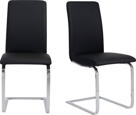 Rosecommon I Black Dining Chair, Set of 2