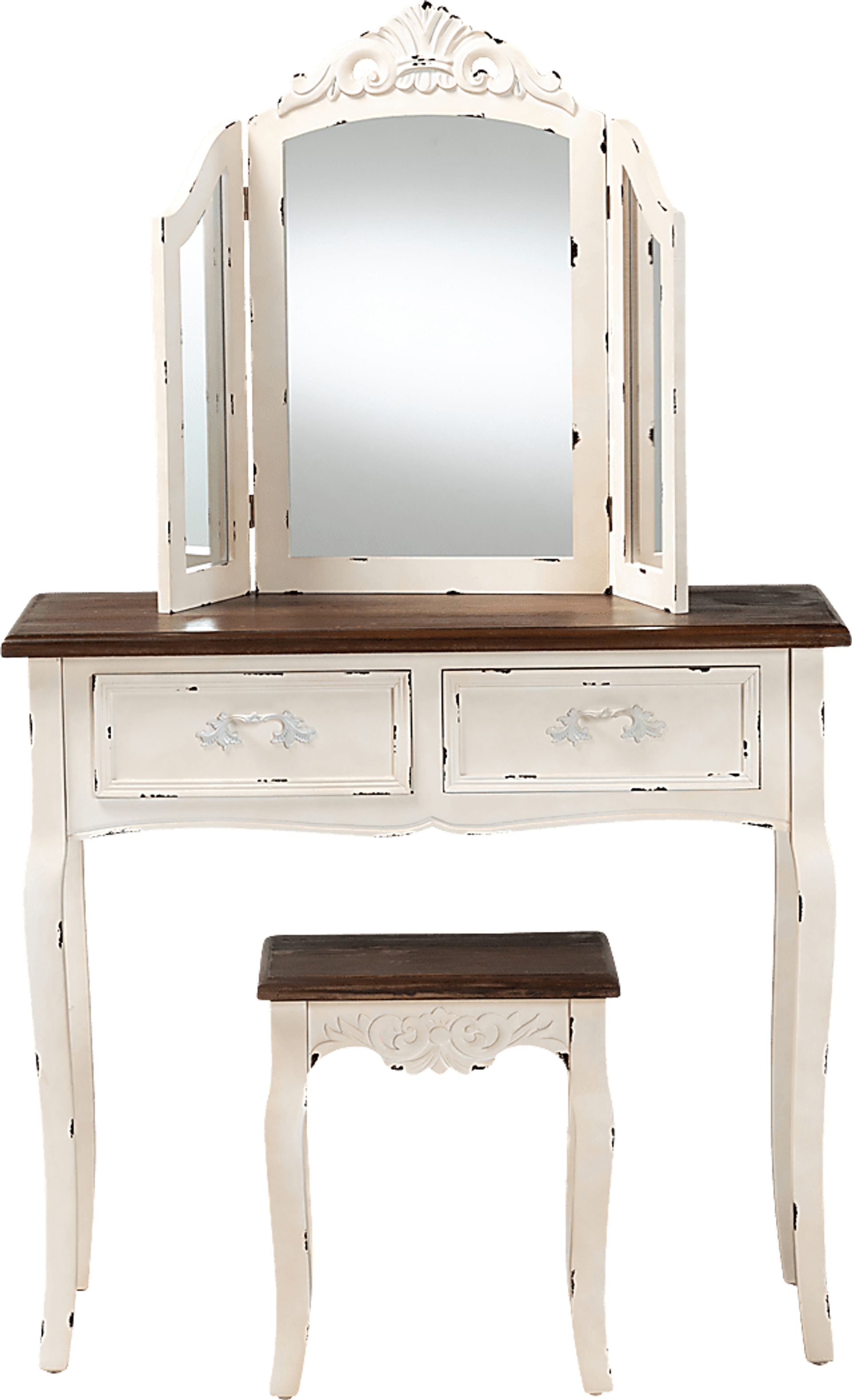 Rosedown White 2pc Vanity Set - Image 3