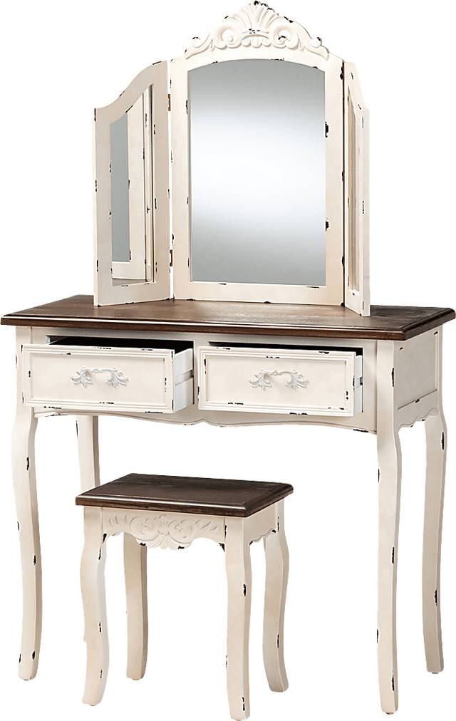 Rosedown White 2pc Vanity Set - Thumbnail - Image 4