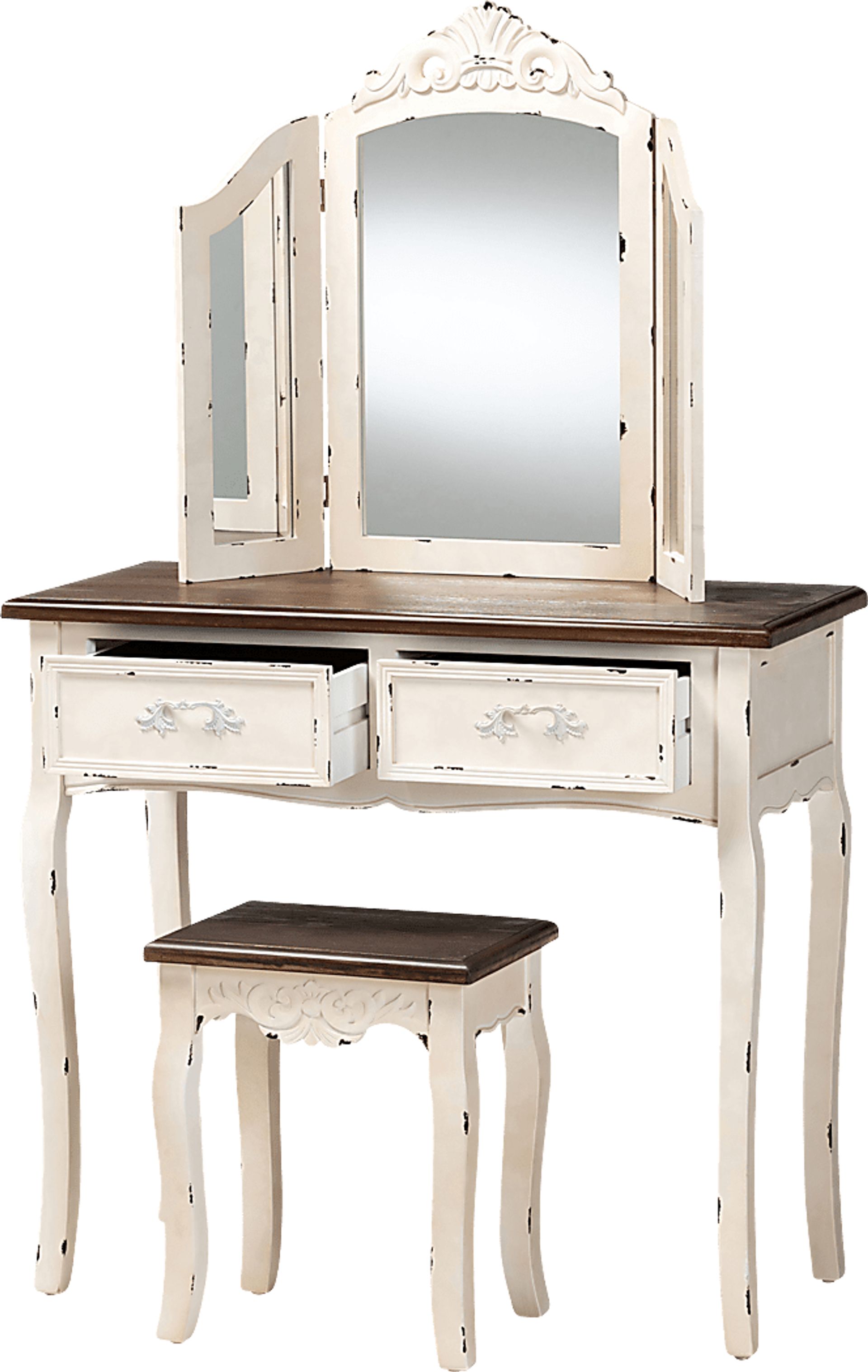 Rosedown White 2pc Vanity Set - Image 4