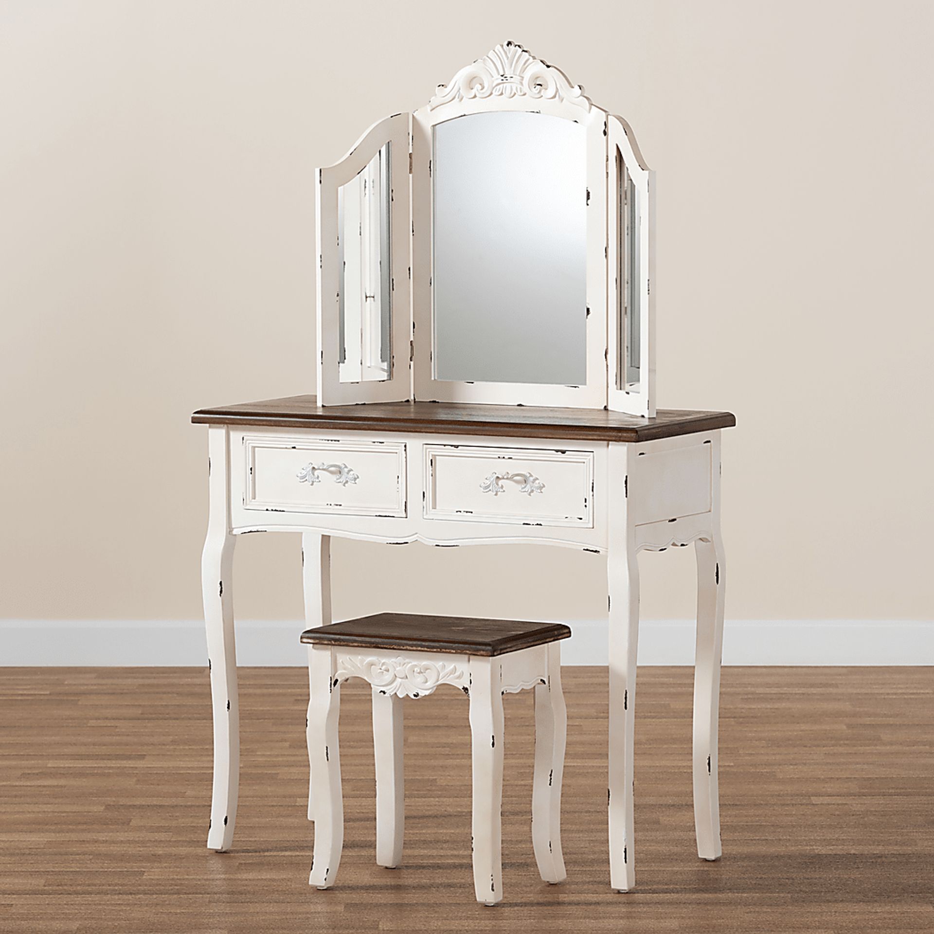 Rosedown White 2pc Vanity Set - Image 7